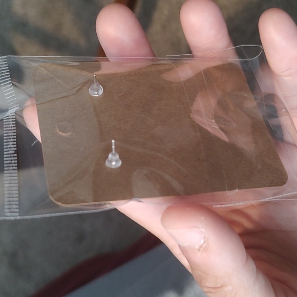 Silver Vintage Western Cowboy Hat Stud Earrings - Picture 2 of 2